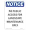 Signmission OSHA Notice Sign, 14" Height Rigid Plastic, No Public Access For Landscape Sign, Portrait OS-NS-P-1014-V-14761 - alternate 1